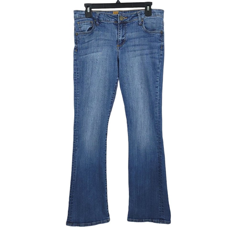 Kut From The Kloth Boot Cut Denim Jeans Womens Size 10 Dark Wash Embroidered